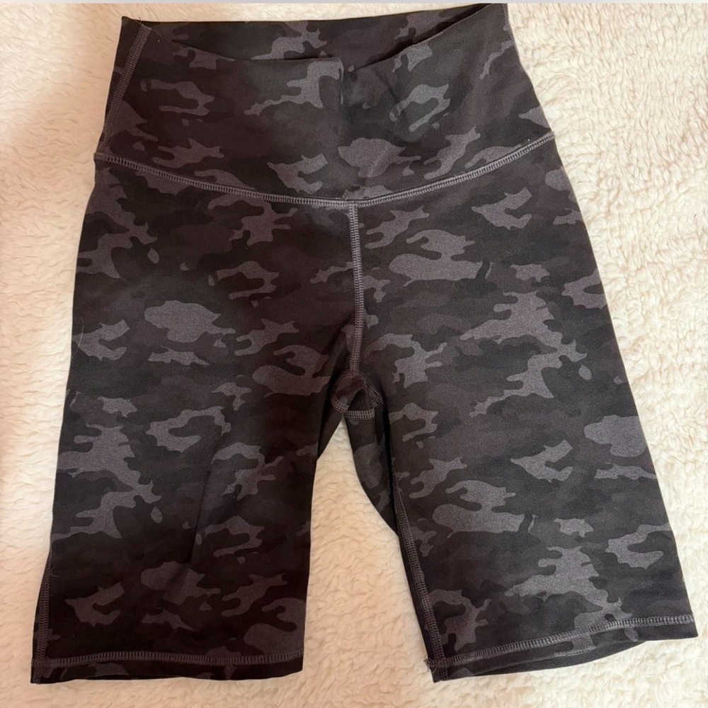 Fabletics Black Camo Bike Shorts